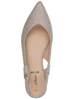 Sling-Ballerinas in Silber