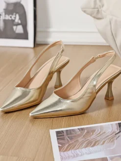 Slingpumps in Gold