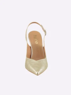 Slingpumps in goldfarben