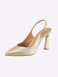 Slingpumps in goldfarben