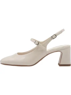 Slingpumps in IVORY PATEN