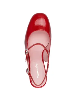 Slingpumps in RED PATEN