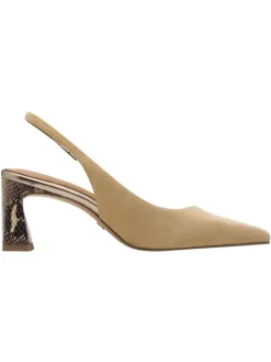 Slingpumps in TAN COMB