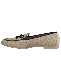 Slipper in Beige/ Schwarz