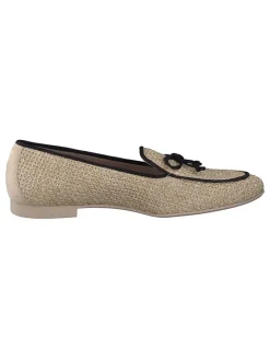 Slipper in Beige/ Schwarz