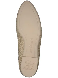Slipper in Beige/ Schwarz