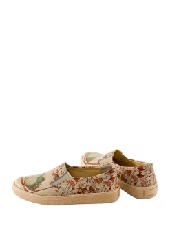 Slipper in Beige/ Bunt