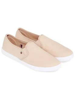 Slipper in Beige/ Weiß