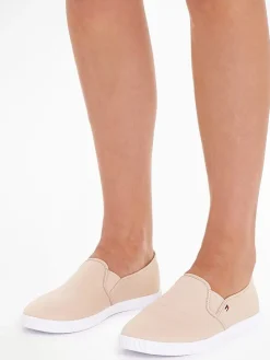 Slipper in Beige/ Weiß