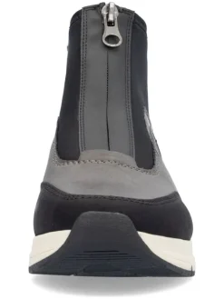 Slipper in Grau/ Schwarz