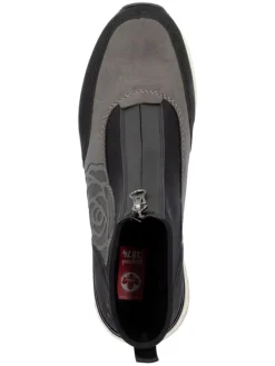 Slipper in Grau/ Schwarz