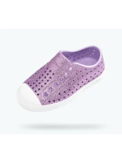 Slipper in Lila/ Weiß