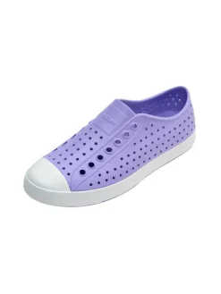 Slipper in Lila/ Weiß