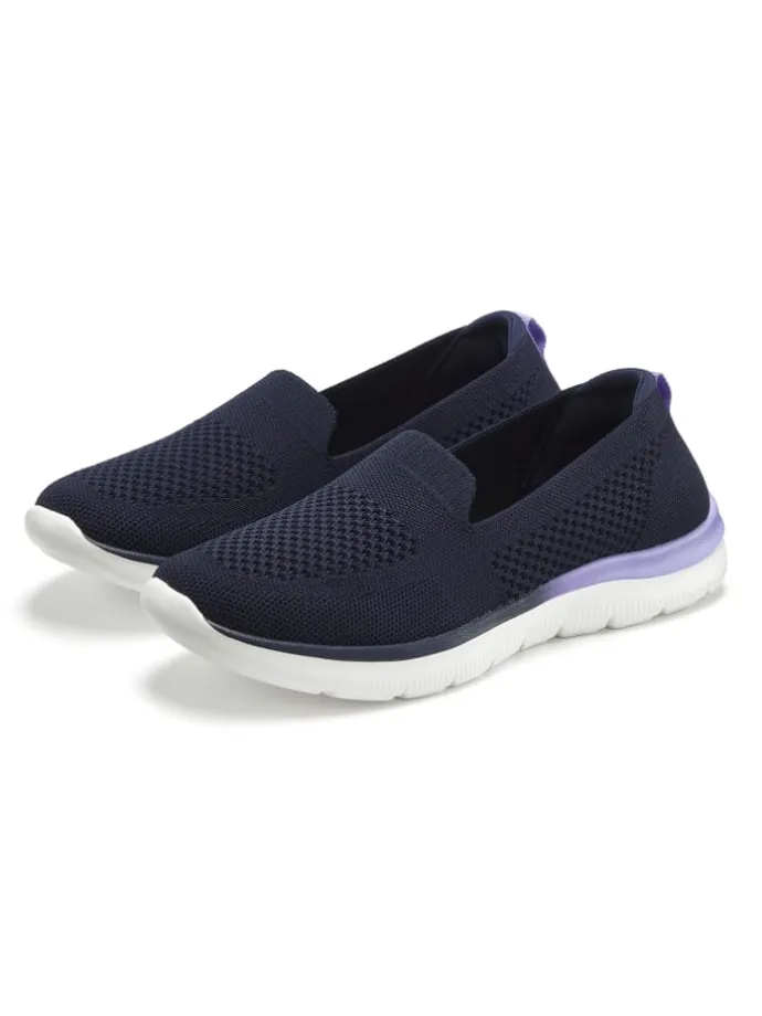 Slipper in marine/mehrfarbig