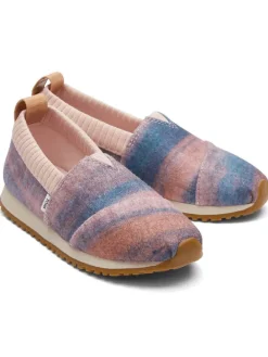 Slipper in Rosa/ Blau