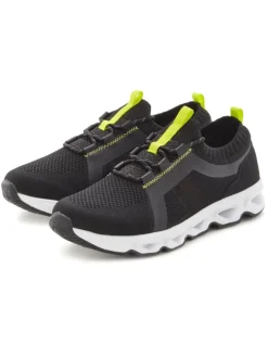 Sneaker in schwarz/neon