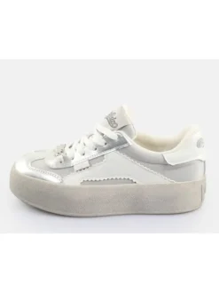 Sneaker Low Cajo in Silber/Weiß