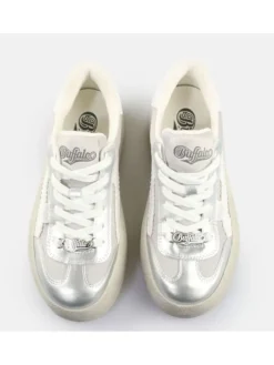 Sneaker Low Cajo in Silber/Weiß