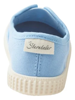 Sneaker uni in samtblau