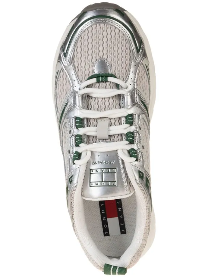 Sneakers "ARCHIVE'97" in Silber/ Grün
