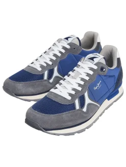 Sneakers "Brit Serie" in Grau/ Blau