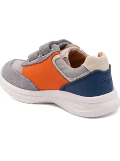 Sneakers in Grau/ Blau/ Orange