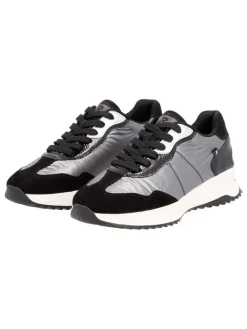 Sneakers in Schwarz/ Silber