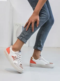 Sneakers in Weiß/ Rosa/ Rot