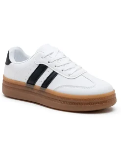 Sneakers in Weiß/ Schwarz