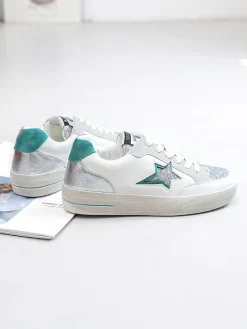 Sneakers in Weiß/ Silber