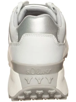 Sneakers in Weiß/ Silber