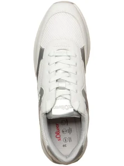 Sneakers in Weiß/ Silber