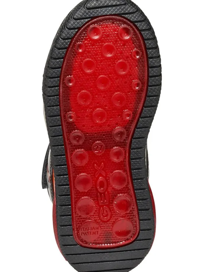 Sneakers "Inek" in Grau/ Rot