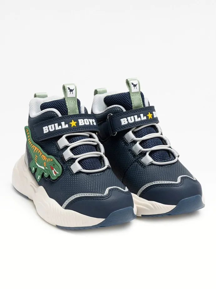 Sneakers "T-Rex" in Dunkelblau/ Grün