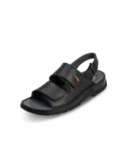 Softnappaleder Sandalen in schwarz