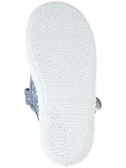 Spangenballerinas in Blau