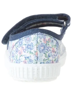 Spangenballerinas in Blau