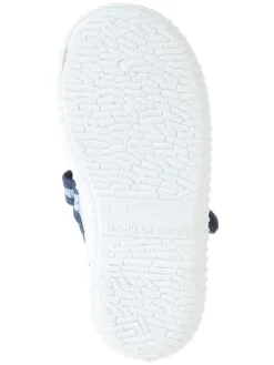 Spangenballerinas in Blau