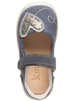 Spangenballerinas in Blau