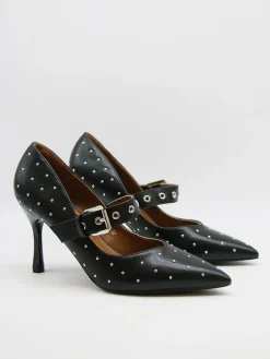 Spangenpumps in Schwarz