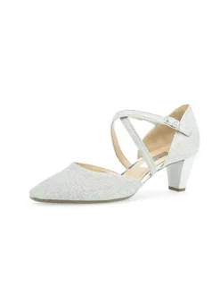 Spangenpumps in silber