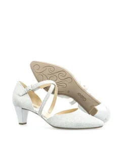 Spangenpumps in silber