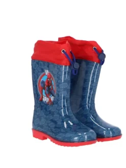 Spiderman Regenstiefel Wasserdichte Outdoor-Gummistiefel für Kinder in Blau