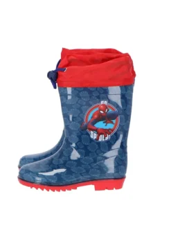 Spiderman Regenstiefel Wasserdichte Outdoor-Gummistiefel für Kinder in Blau