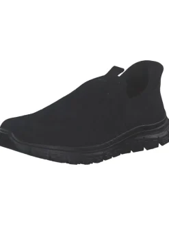 Sportliche Slipper in schwarz/schwarz