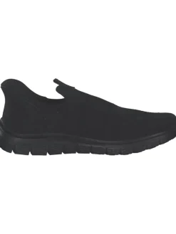 Sportliche Slipper in schwarz/schwarz