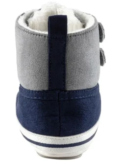 Stiefel in Dunkelblau/ Grau