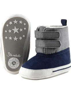 Stiefel in Dunkelblau/ Grau