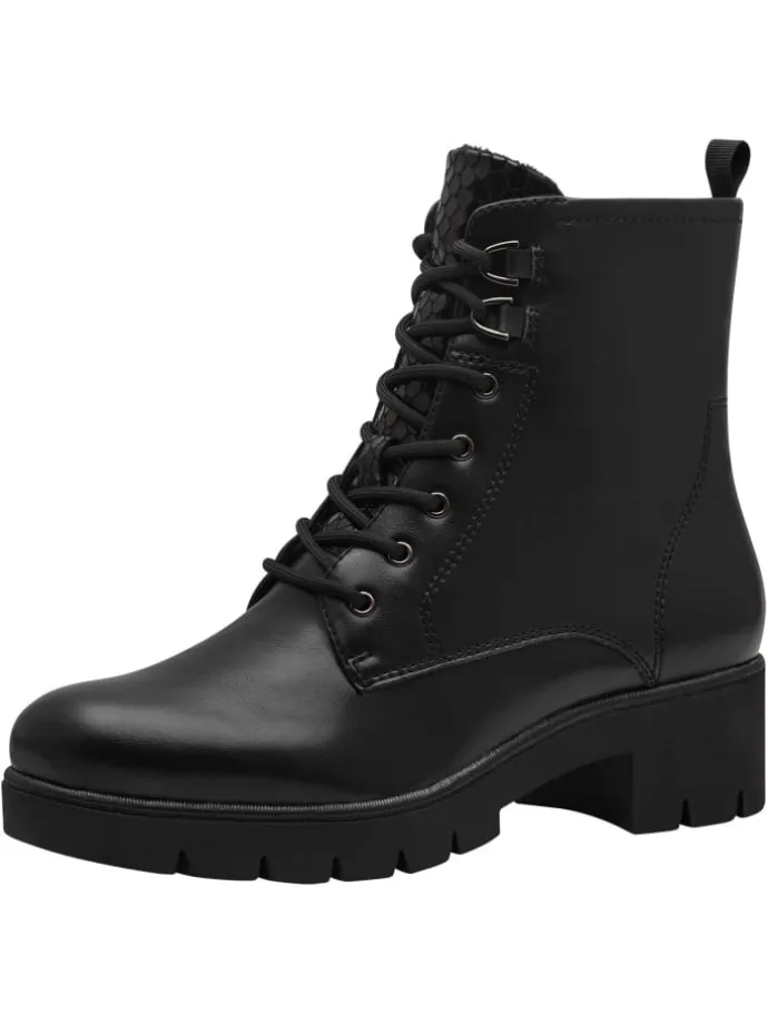 Stiefelette in BLACK MATT struc.