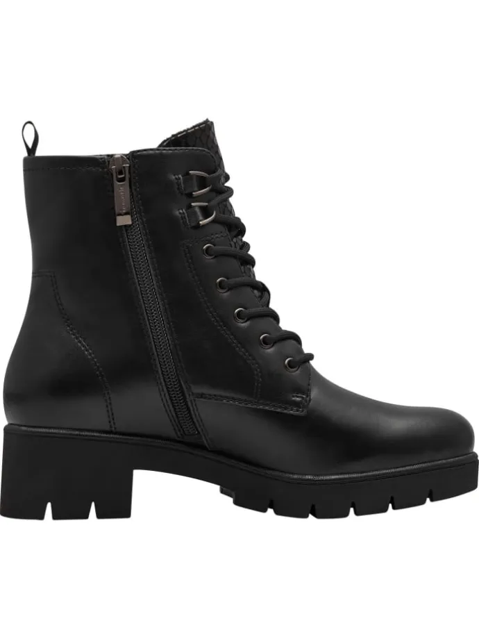 Stiefelette in BLACK MATT struc.